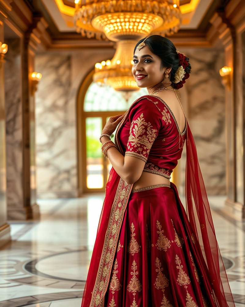 Royal Maroon Bridal Lehenga Choli
