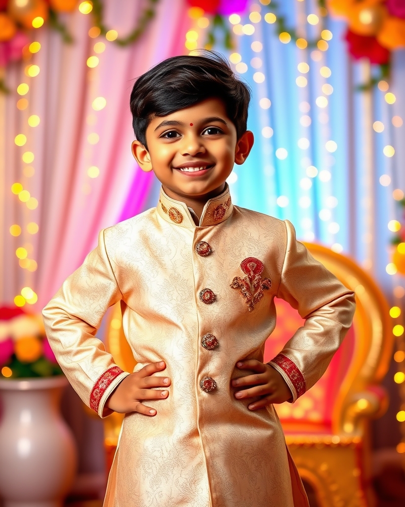 Mini Maharaja Boys Sherwani