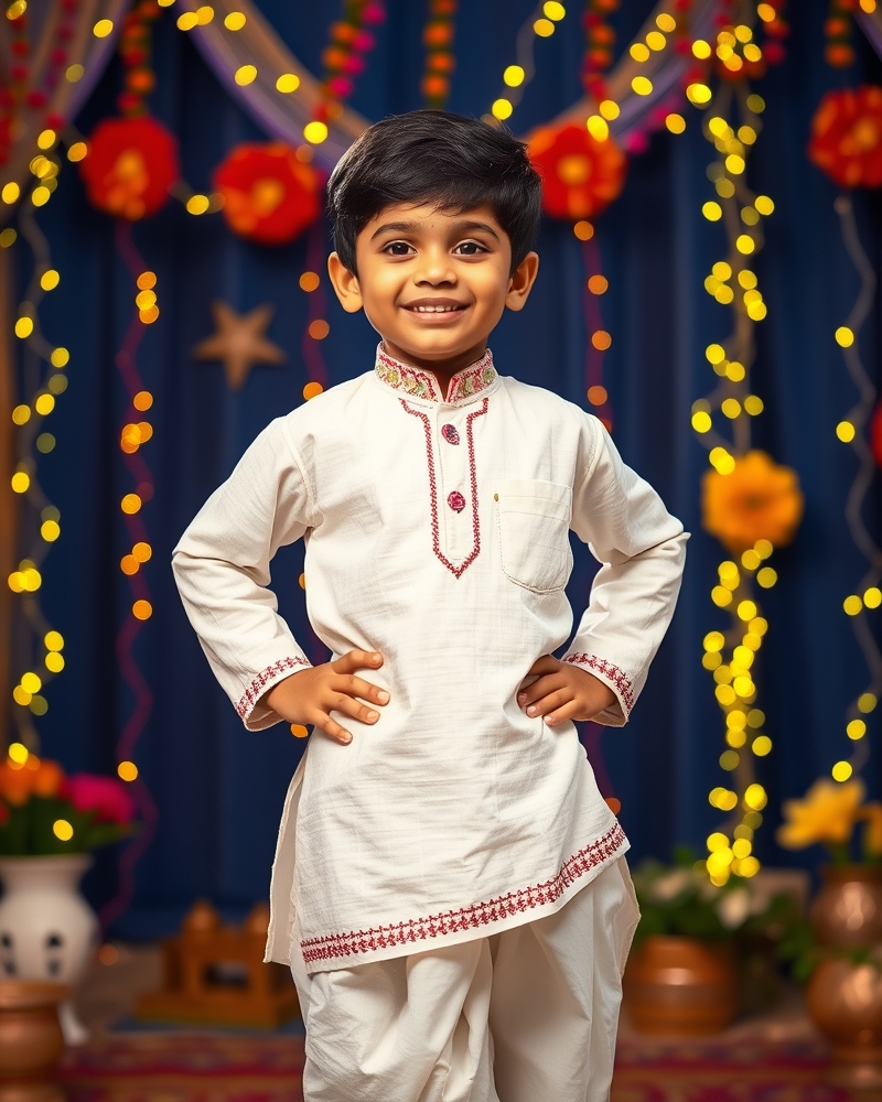 Cotton Dhoti Kurta Boys Set